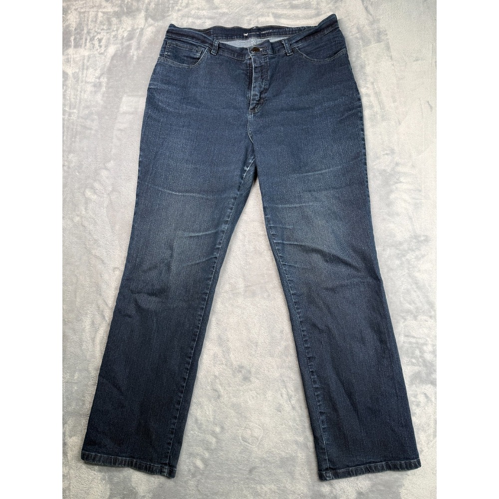 Lee Classic Fit Jeans Womens 14 Blue Denim Cotton Stretch Mid Rise Straight Leg